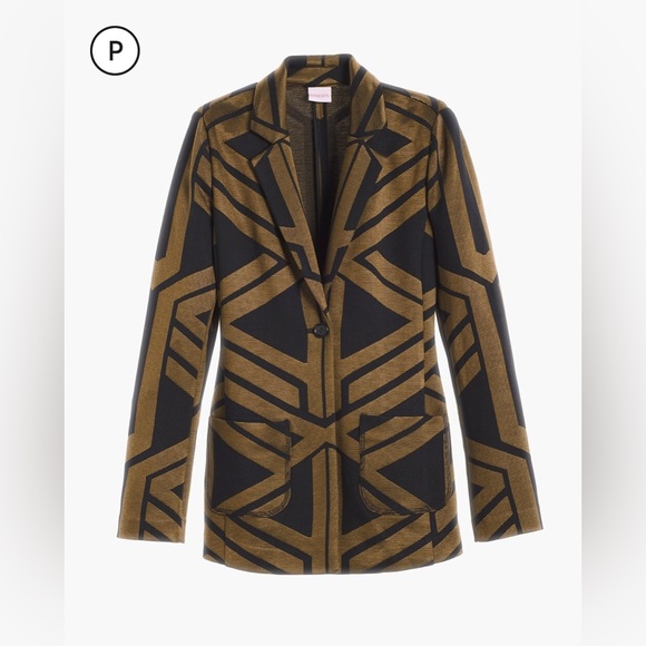 Chico's Jackets & Blazers - Chico’s Geometric Linear Blazer Women’s Size 1 Medium